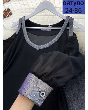 ПЛАТЬЕ ТКАНЬ КРЕП/РУКАВА КРЕП ШИФОН