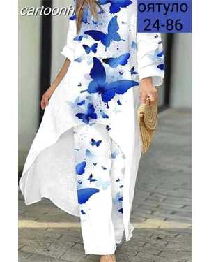 ЖЕНСКИЙ КОСТЮМ ДВОЙКА ТКАНЬ СИНГАПУР + СУБЛИМАЦИЯ