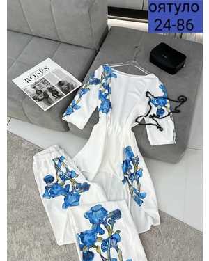 ЖЕНСКИЙ КОСТЮМ ДВОЙКА ТКАНЬ СИНГАПУР + СУБЛИМАЦИЯ