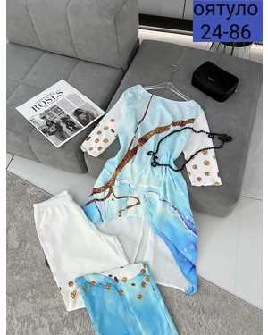 ЖЕНСКИЙ КОСТЮМ ДВОЙКА ТКАНЬ СИНГАПУР + СУБЛИМАЦИЯ