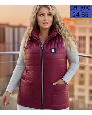 ЖИЛЕТКА ТКАНЬ СИНТЕПОН С ПОЛНОЙ ПОДКЛАДКОЙ