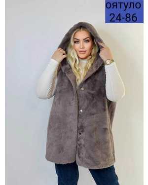 ЖИЛЕТ ТКАНЬ ИСКУССТВЕННЫЙ МЕХ