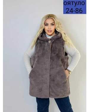 ЖИЛЕТ ТКАНЬ ИСКУССТВЕННЫЙ МЕХ