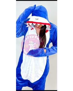 Кигуруми акула материал велсофт Размер S(140-150см) , L(160-170см), XL(175-185см)