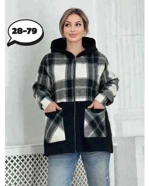 КОФТА В РАЗМЕР ТКАНЬ ДРАП И ФЛИС