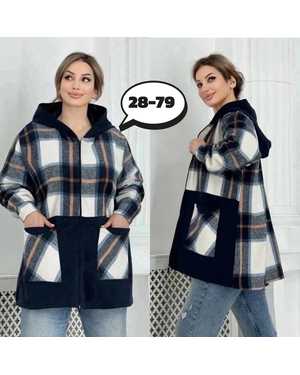 КОФТА В РАЗМЕР ТКАНЬ ДРАП И ФЛИС