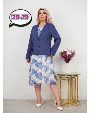 ПЛАТЬЕ С ПИДЖАКОМ ТКАНЬ ПИДЖАКА ЛЁН, ПЛАТЬЯ ШИФОН