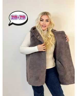 ЖИЛЕТ ТКАНЬ ИСКУССТВЕННЫЙ МЕХ