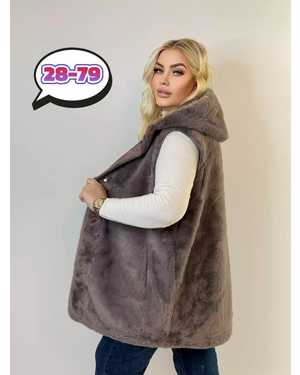 ЖИЛЕТ ТКАНЬ ИСКУССТВЕННЫЙ МЕХ