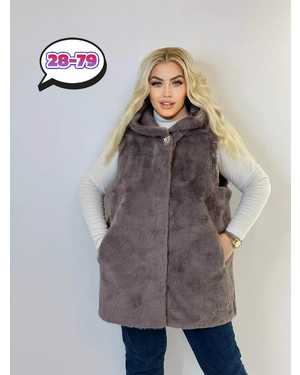 ЖИЛЕТ ТКАНЬ ИСКУССТВЕННЫЙ МЕХ