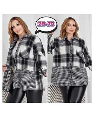 РУБАШКА В РАЗМЕР ТКАНЬ ДРАП И ТРИКОТАЖ