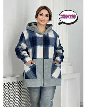 КОФТА В РАЗМЕР ТКАНЬ ДРАП И ФЛИС