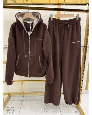 Женский Костюм Теплый, на плюшевом подкладе Фабричный Китай