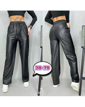 ШТАНЫ В РАЗМЕР ТКАНЬ ЭКО КОЖА С НАЧЕСОМ