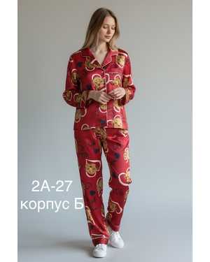 ПИЖАМА БРЮКИ И РУБАШКА ТКАНЬ ШЁЛК