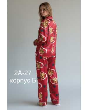 ПИЖАМА БРЮКИ И РУБАШКА ТКАНЬ ШЁЛК