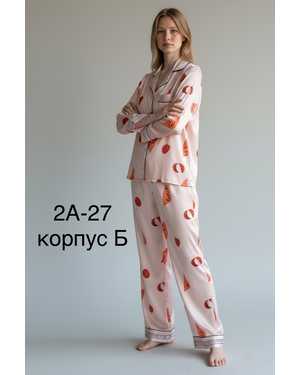 ПИЖАМА БРЮКИ И РУБАШКА ТКАНЬ ШЁЛК