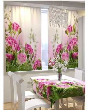 Фотошторы 3д на кухню ткань габардин. Ширина: 2,9м Высота: 1.7м