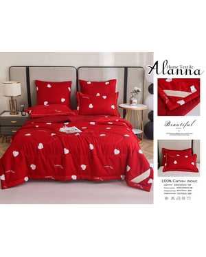 Комплект постельного белья с готовым одеялом от фирмы Alanna. Состав ткани: шелк, вискоза Наполнитель: шелк Тусса(возможно замена на похожее)