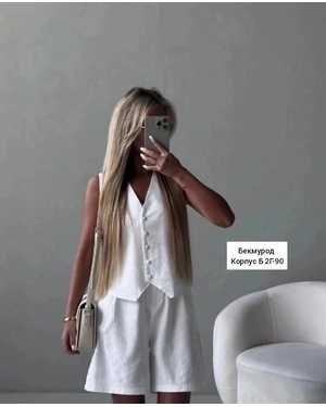 ЖЕНСКИЙ КОСТЮМ ДВОЙКА В РАЗМЕР ТКАНЬ ФРАНЦУЗСКОГО ЛЕН