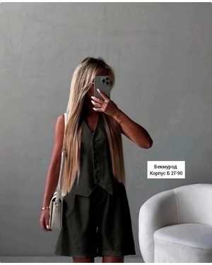 ЖЕНСКИЙ КОСТЮМ ДВОЙКА В РАЗМЕР ТКАНЬ ФРАНЦУЗСКОГО ЛЕН