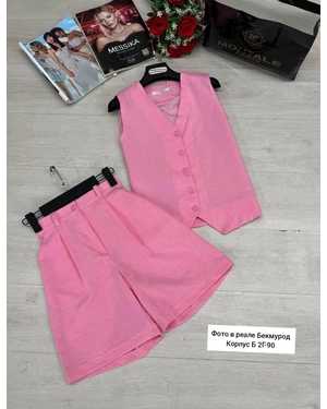 ЖЕНСКИЙ КОСТЮМ ДВОЙКА В РАЗМЕР ТКАНЬ ФРАНЦУЗСКОГО ЛЕН