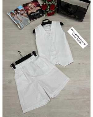 ЖЕНСКИЙ КОСТЮМ ДВОЙКА В РАЗМЕР ТКАНЬ ФРАНЦУЗСКОГО ЛЕН