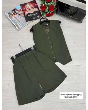 ЖЕНСКИЙ КОСТЮМ ДВОЙКА В РАЗМЕР ТКАНЬ ФРАНЦУЗСКОГО ЛЕН