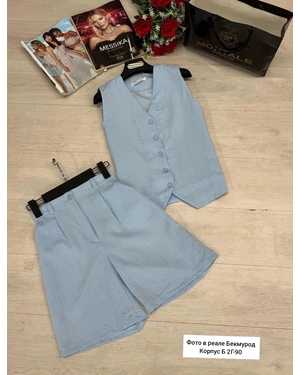 ЖЕНСКИЙ КОСТЮМ ДВОЙКА В РАЗМЕР ТКАНЬ ФРАНЦУЗСКОГО ЛЕН