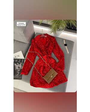 ПЛАТЬЕ-ПИДЖАК ТКАНЬ ПАЙЕТКИ НА БАРХАТЕ