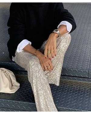 БРЮКИ ТКАНЬ ПАЙЕТКИ