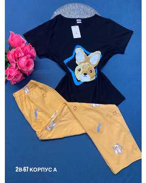 ПИЖАМА В РАЗМЕР ТКАНЬ ХЛОПОК