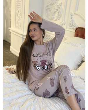 ПИЖАМА С НАЧЁСОМ В РАЗМЕР ТКАНЬ 100% ХЛОПОК