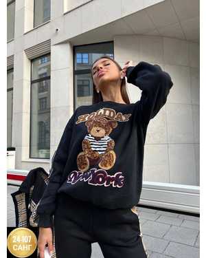 ЖЕНСКИЙ КОСТЮМ В РАЗМЕР ТКАНЬ МЕХ И КЛЕТКА, ФЛИС