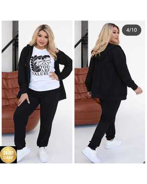 ЖЕНСКИЙ КОСТЮМ ТРОЙКА ТКАНЬ ТРИКОТАЖ