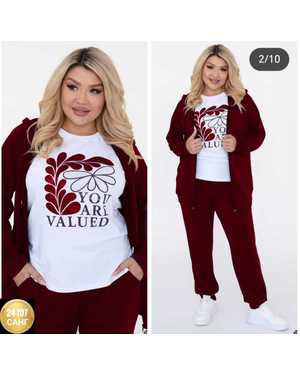 ЖЕНСКИЙ КОСТЮМ ТРОЙКА ТКАНЬ ТРИКОТАЖ