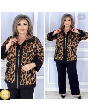 ЖЕНСКИЙ КОСТЮМ ДВОЙКА ТКАНЬ ТРИКОТАЖ