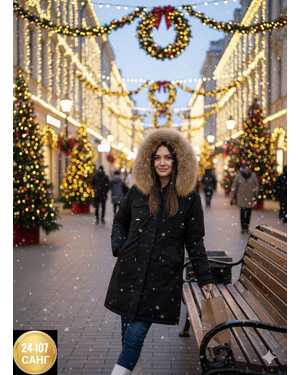 УТЕПЛЁННЫЙ КУРТКА ТКАНЬ ХОЛОФАЙБЕР