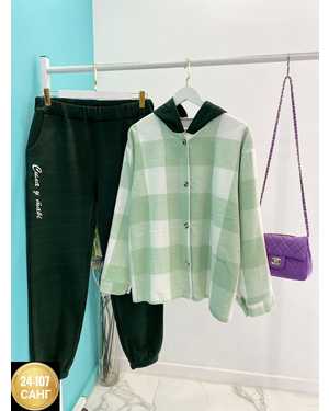 ЖЕНСКИЙ КОСТЮМ ДВОЙКА ТКАНЬ КОФТА КАШЕМИР, ШТАНЫ ФЛИС