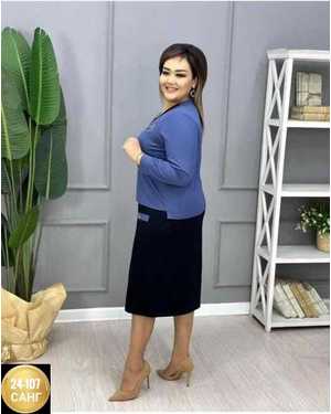 ЖЕНСКИЙ КОСТЮМ ДВОЙКА ТКАНЬ ТРИКОТАЖ