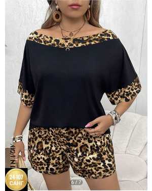 ЖЕНСКИЙ КОСТЮМ ДВОЙКА ТКАНЬ ТРИКОТАЖ ХБ