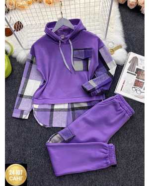 ДЕТСКИЙ КОСТЮМ ДВОЙКА ТКАНЬ ФЛИС С НАЧЁСОМ + БАЙКА