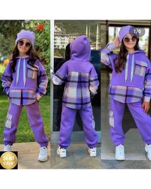 ДЕТСКИЙ КОСТЮМ ДВОЙКА ТКАНЬ ФЛИС С НАЧЁСОМ + БАЙКА