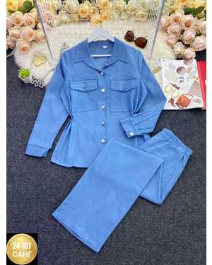 ЖЕНСКИЙ КОСТЮМ ДВОЙКА ТКАНЬ ДЖИНС