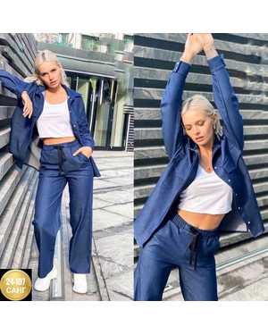 ЖЕНСКИЙ КОСТЮМ ДВОЙКА ТКАНЬ ДЖИНС