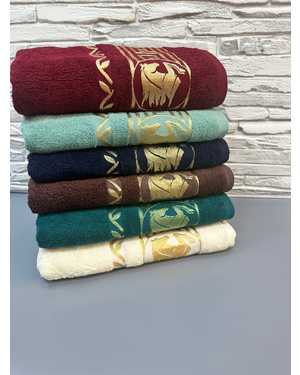 Полотенце махровое. Размер 70/130 см в упаковке 6 шт разные цвета