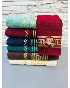 Полотенце махровое. Размер 50/80 см в упаковке 6 шт разные цвета