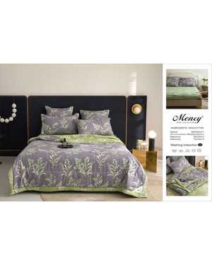 Комплект постельного белья с готовым одеялом Mency Простынь на резинке Ткань: Сатин Хлопок Наполнитель одеяло: Шелк(возможно замена на похожее)