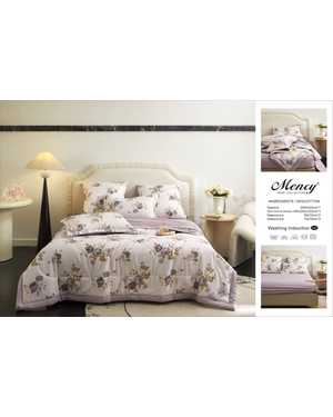 Комплект постельного белья с готовым одеялом Mency Простынь на резинке Ткань: Сатин Хлопок Наполнитель одеяло: Шелк(возможно замена на похожее)