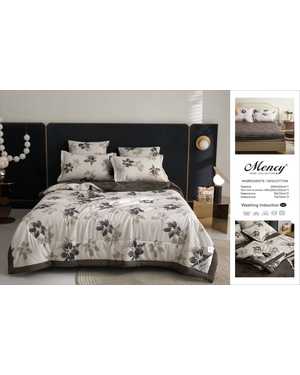 Комплект постельного белья с готовым одеялом Mency Простынь на резинке Ткань: Сатин Хлопок Наполнитель одеяло: Шелк(возможно замена на похожее)